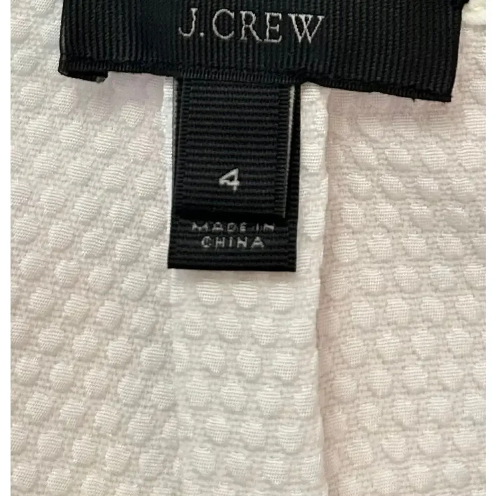 J. Crew Honeycomb Cocoon Top White C3654 Size 4